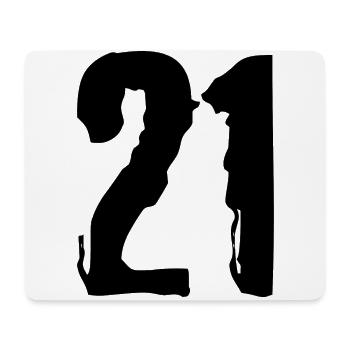 21 number jersey - Mouse Pad (horizontal) - white - Front