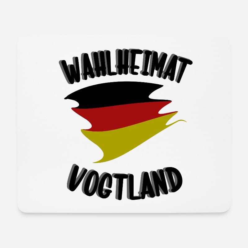 Wahlheimat Vogtland, Vogtlandkreis, Sachsen - Mousepad (Querformat) - Weiß
