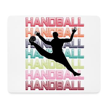 Handball Torwart mit buntem Hintergrund - Mousepad (Querformat) - Weiß - Vorne
