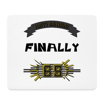 Happy Birthday, 65th Birthday, Gift, - Mouse Pad (horizontal) - white - Front