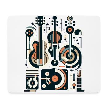 Musical Instruments Minimalist Art - Mouse Pad (horizontal) - white - Front
