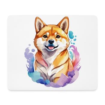 Shiba Inu Watercolors - Mouse Pad (horizontal) - white - Front