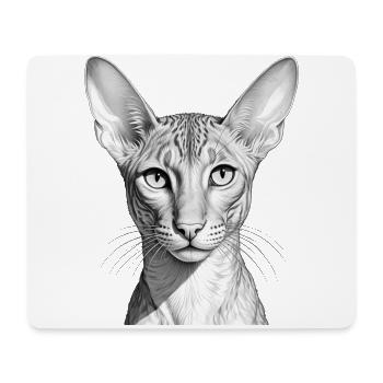 Funny oriental shorthair cat - Mouse Pad (horizontal) - white - Front