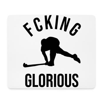 Cadeau pour joueur de hockey sur gazon - Tapis de souris (format paysage) - blanc - Devant