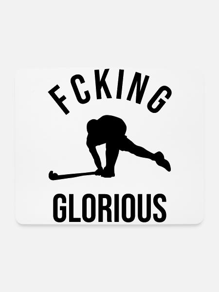 Feldhockey Spieler Geschenk - Mousepad (Querformat) - Weiß