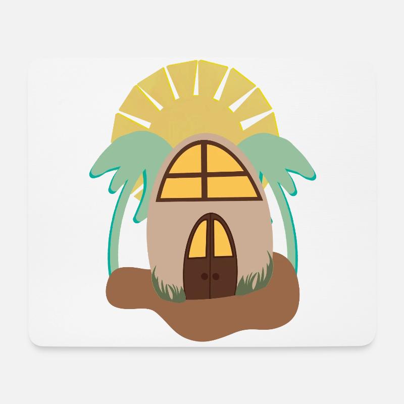 Insel - Mousepad (Querformat) - Weiß