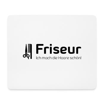 Friseur - Mousepad (Querformat) - Weiß - Vorne