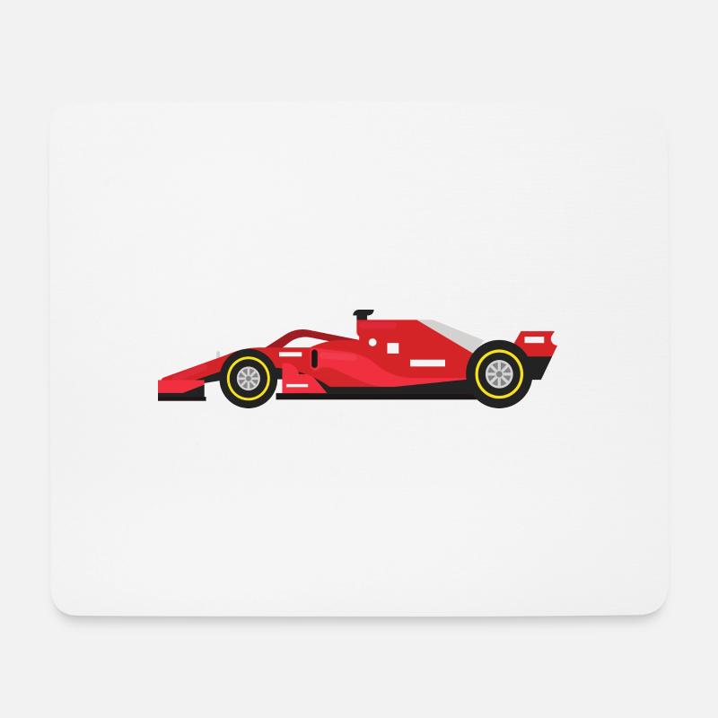 Herzschlag Formel Motorsport 1 Eins Vettel Leclerc - Mousepad (Querformat) - Weiß
