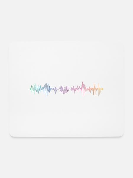 music_beat - Mousepad (Querformat) - Weiß