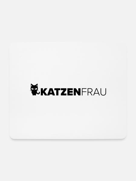Katzenfrau - Mousepad (Querformat) - Weiß