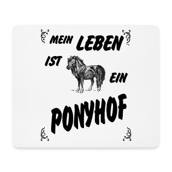 leben Ponyhof geschenk froh - Mousepad (Querformat) - Weiß - Vorne