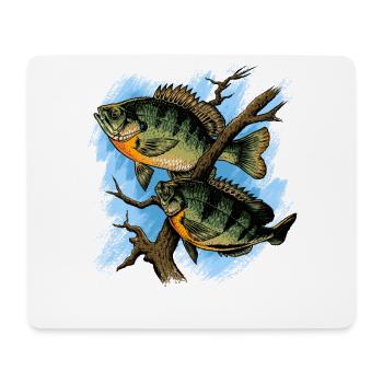 Crapet Arlequin Illustration Pêche Pullover conception - Tapis de souris (format paysage) - blanc - Devant