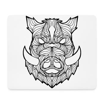 Mandala Eber - Mousepad (Querformat) - Weiß - Vorne