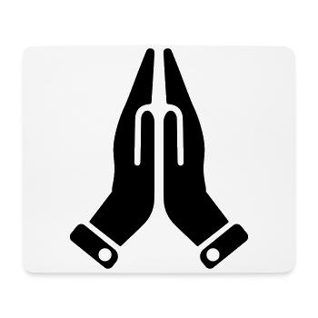 Hands symbol - Mouse Pad (horizontal) - white - Front