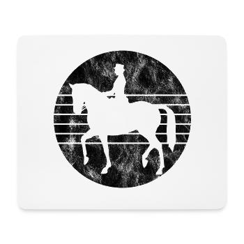Dressage Cavalier de dressage Cheval d’équitation - Tapis de souris (format paysage) - blanc - Devant