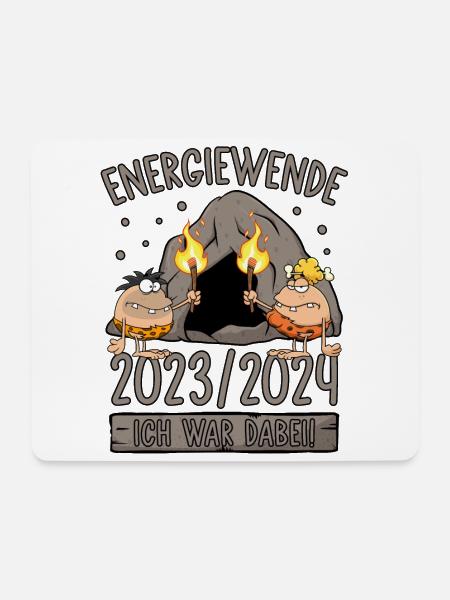 Energiewende 2023/2024 - Ich war dabei - Steinzeit - Mousepad (Querformat) - Weiß
