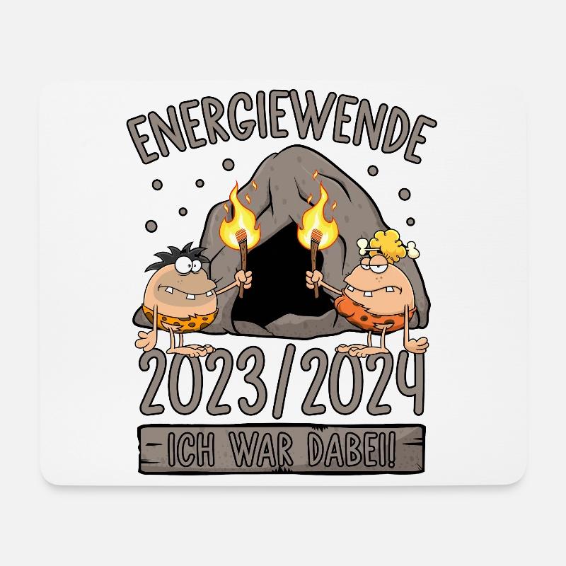 Energiewende 2023/2024 - Ich war dabei - Steinzeit - Mousepad (Querformat) - Weiß