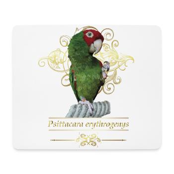 Rotkopf-Papagei - Mousepad (Querformat) - Weiß - Vorne