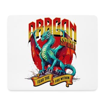 Drache Fantasie Magie Mystik Kreatur Fabel Tier - Mousepad (Querformat) - Weiß - Vorne