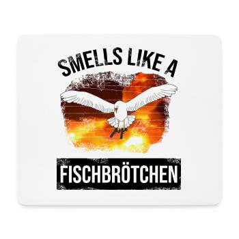 Seagull chasse poisson rouleau - mouette nord allemand moin - Tapis de souris (format paysage) - blanc - Devant