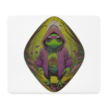 Grenouille rappeur 💟 - Tapis de souris (format paysage) - blanc - Devant