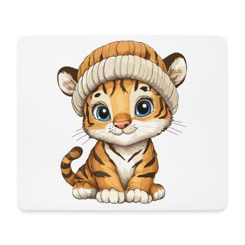 Tiger Cute Cute Baby Kids Animal Cartoon - Mouse Pad (horizontal) - white - Front