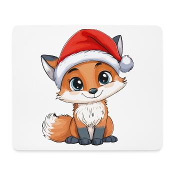 Fuchs Weihnachten Süß Niedlich Xmas Weihnachtlich - Mousepad (Querformat) - Weiß - Vorne
