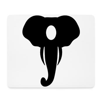 Elephant Head Animal Circle Gift - Mouse Pad (horizontal) - white - Front