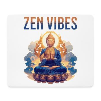 Buddha Buddhismus Religion Spirituell Meditation - Mousepad (Querformat) - Weiß - Vorne