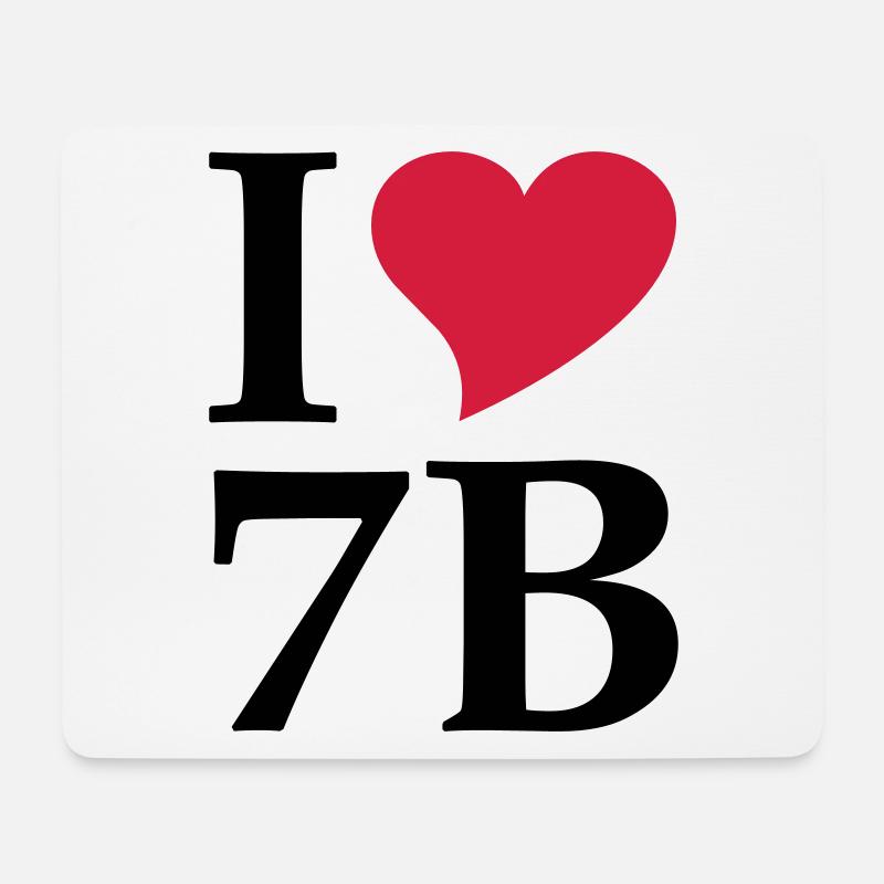 I love 7B/ Siebenbürgen - Mousepad (Querformat) - Weiß