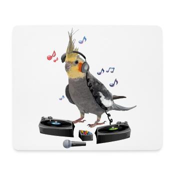 Nymphenkakadu - Mousepad (Querformat) - Weiß - Vorne