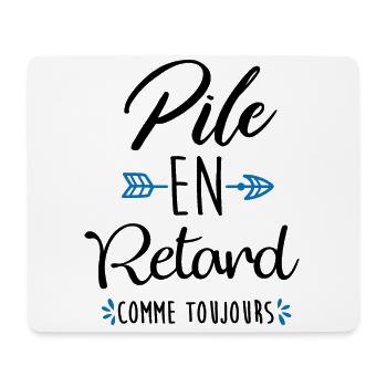 Pile en retard - Tapis de souris (format paysage) - blanc - Devant