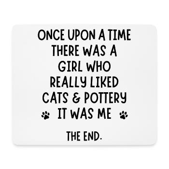A girl who really liked cats & pottery. - Mouse Pad (horizontal) - white - Front