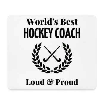 Der beste Eishockeytrainer der Welt - Mousepad (Querformat) - Weiß - Vorne