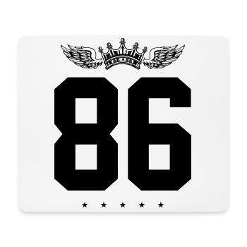 86 Zahl Krone - Mousepad (Querformat) - Weiß - Vorne