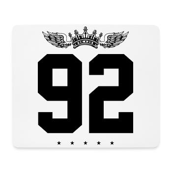 92 Number crown - Mouse Pad (horizontal) - white - Front