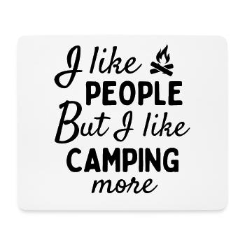 I like people BUT I like camping more. - Mouse Pad (horizontal) - white - Front