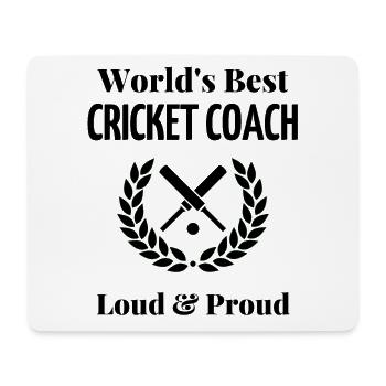 Der beste Cricket-Trainer der Welt - Mousepad (Querformat) - Weiß - Vorne