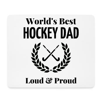 Der beste Hockey-Vater der Welt - Mousepad (Querformat) - Weiß - Vorne