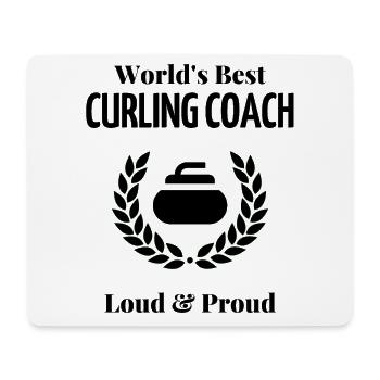 Der beste Curling-Trainer der Welt. - Mousepad (Querformat) - Weiß - Vorne