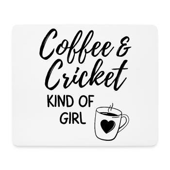 Café & cricket genre de fille. - Tapis de souris (format paysage) - blanc - Devant