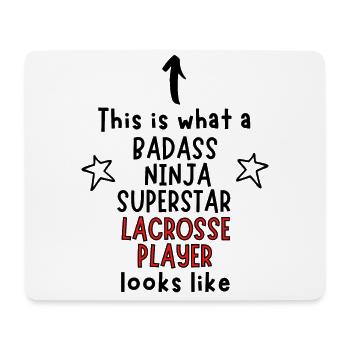 C’est ce qu’un Badass, Ninja, Superstar, Lacrosse - Tapis de souris (format paysage) - blanc - Devant