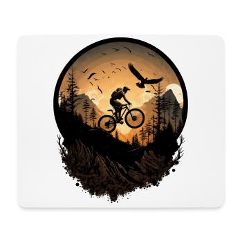 Mountainbike BMX MTB Fahrrad Street Trial Outdoor - Mousepad (Querformat) - Weiß - Vorne
