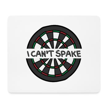 I can't spake - Mouse Pad (horizontal) - white - Front