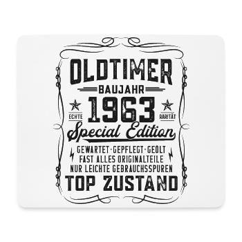 Oldtimer Baujahr 1963 Jahrgang Geburtstag Geschenk - Mousepad (Querformat) - Weiß - Vorne