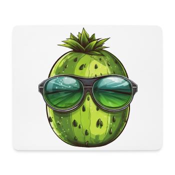 Coole Wassermelone - Design mit Sonnenbrille - Mousepad (Querformat) - Weiß - Vorne