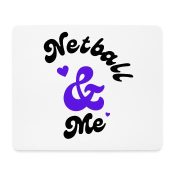 Netball und ich. - Mousepad (Querformat) - Weiß - Vorne