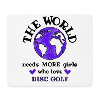 Für das Mädchen oder die Dame, die gerne Discgolf spielt - Mousepad (Querformat) - Weiß - Vorne
