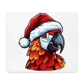 Parrot Christmas Portrait - Mouse Pad (horizontal) - white - Front