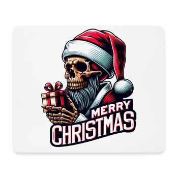 Spooky Santa Claus Skull with Parcel - Mouse Pad (horizontal) - white - Front